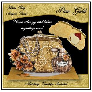 Glam Bag Shaped Card - Pure Gold