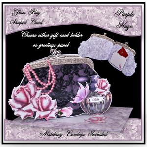 Glam Bag Shaped Card - Purple Haze