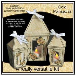 Lantern Shaped Gift Boxes/luminaries - Gold