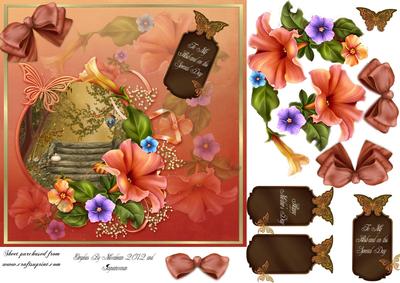 Beautiful Card in Browns & Orange