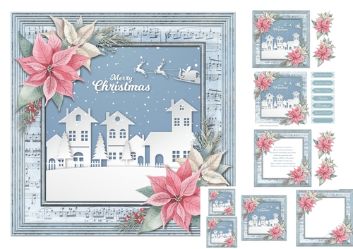 Christmas village paper art