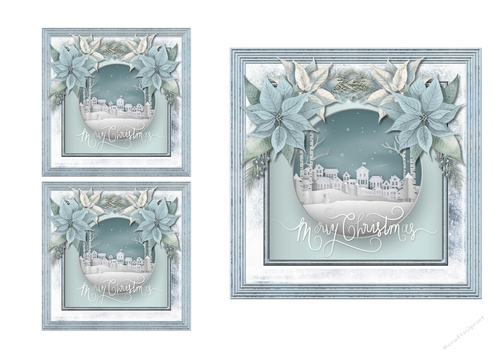 Christmas 3d paper art a4 2