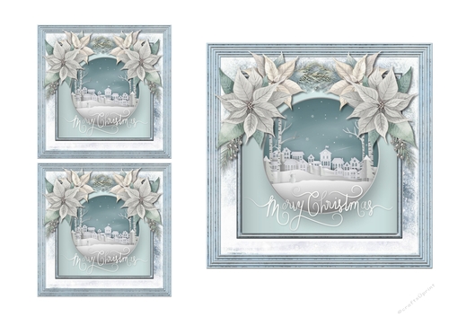 Christmas 3d paper art a4 3