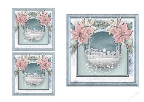 Christmas 3d paper art a4 3