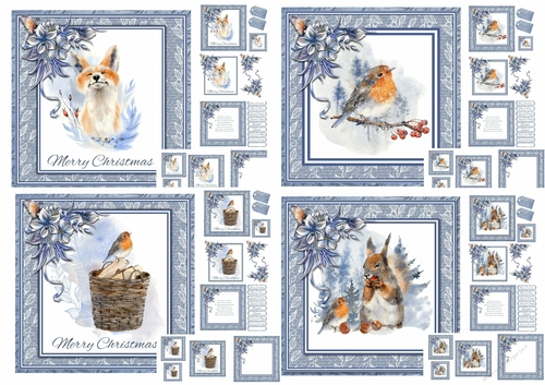 Christmas Watercolour Multi Animals