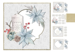 Candle & Poinsetta