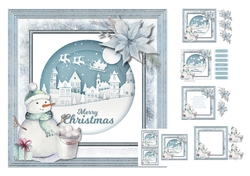 Snowman paper cut