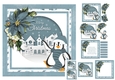 Christmas Penguin paper art 2