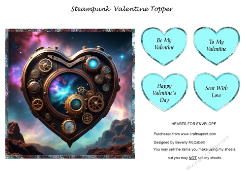 Steampunk Valentine Topper - #1