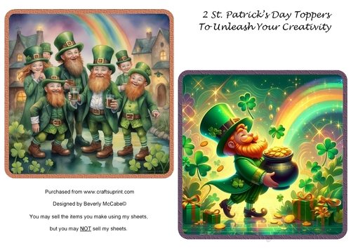 2 St. Patricks Day Quick Card Toppers
