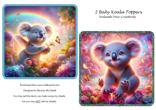 2 Baby Koala Toppers