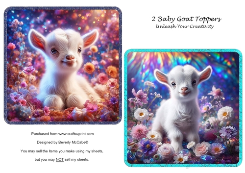 2 Baby Goat Toppers