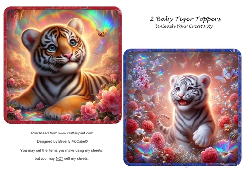 2 Baby Tiger Toppers