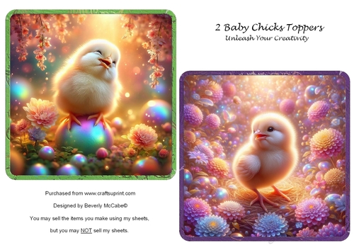 2 Baby Chicks Toppers