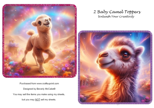 2 Baby Camel Toppers