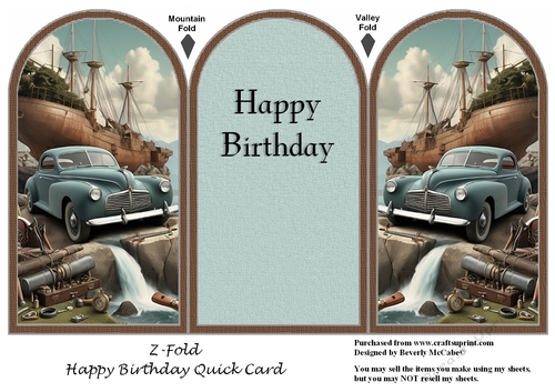 For Him Birthday Z-Fold Quick Card