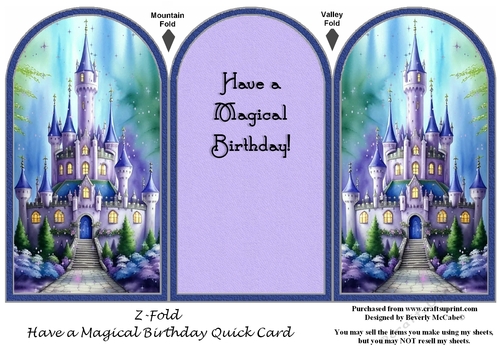 Magical Birthday Z-Fold Quick Card