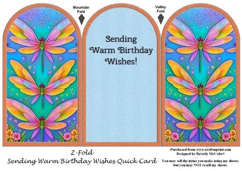 Warm Birthday Wishes Z-Fold Quick Card