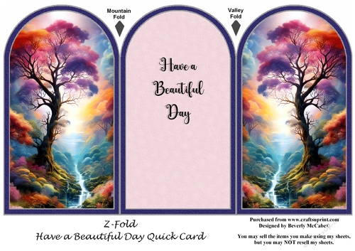 Have a Beautiful Day Z-Fold Quick Card