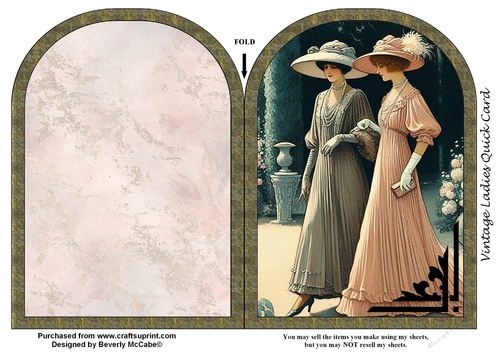 Vintage Ladies Quick Card
