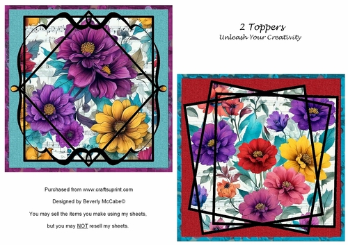 2 Lovely Floral Toppers