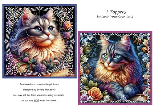 2 Lovely Kitty Toppers
