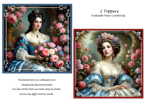 2 Victorian Ladies Toppers