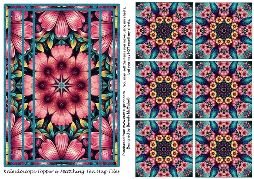 Kaleidoscope Topper and Matching Tea Bag Tiles - #1