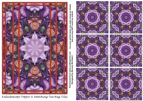 Kaleidoscope Topper and Matching Tea Bag Tiles - #2