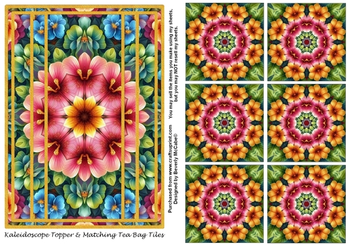 Kaleidoscope Topper and Matching Tea Bag Tiles - #3