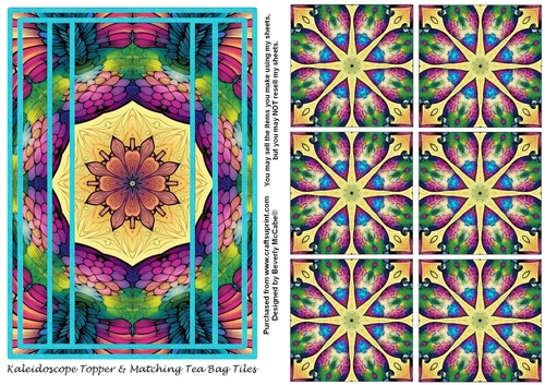 Kaleidoscope Topper and Matching Tea Bag Tiles - #4