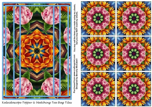 Kaleidoscope Topper and Matching Tea Bag Tiles - #5