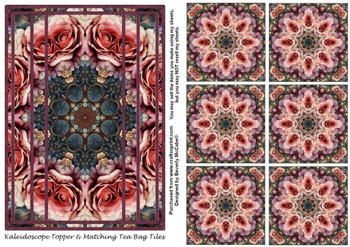Kaleidoscope Topper and Matching Tea Bag Tiles - #6