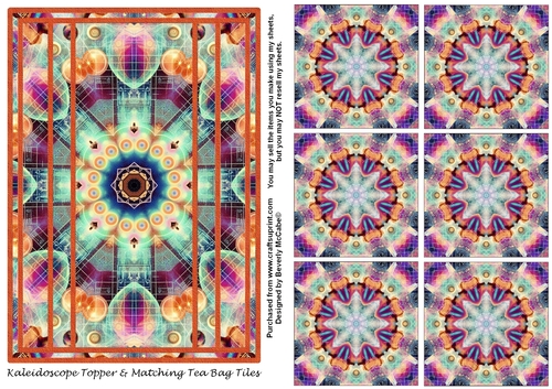 Kaleidoscope Topper and Matching Tea Bag Tiles - #8