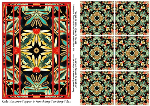 Kaleidoscope Topper and Matching Tea Bag Tiles - #9