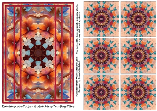 Kaleidoscope Topper and Matching Tea Bag Tiles - #10