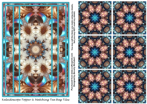 Kaleidoscope Topper and Matching Tea Bag Tiles - #11