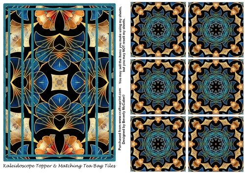 Kaleidoscope Topper and Matching Tea Bag Tiles - #12
