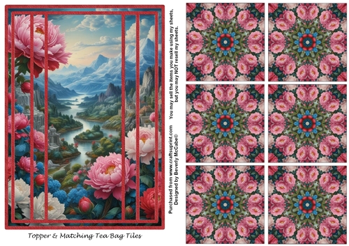 Lovely Nature Topper and Matching Tea Bag Tiles