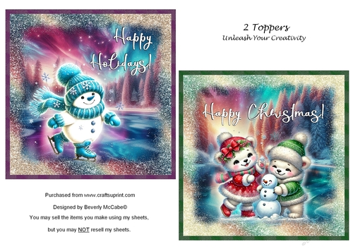 2 Christmas Toppers