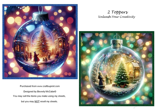 2 Old-Fashioned Christmas Ornament Toppers