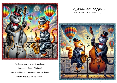 2 Jazz Cats Toppers