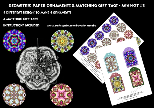 Geometric Ornaments & Matching Gift Tags Mini Kit #5