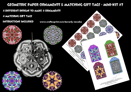 Geometric Ornaments & Matching Gift Tags Mini Kit #7
