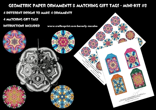 Geometric Ornaments & Matching Gift Tags Mini Kit #8
