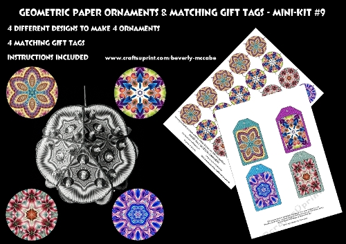 Geometric Ornaments & Matching Gift Tags Mini Kit #9