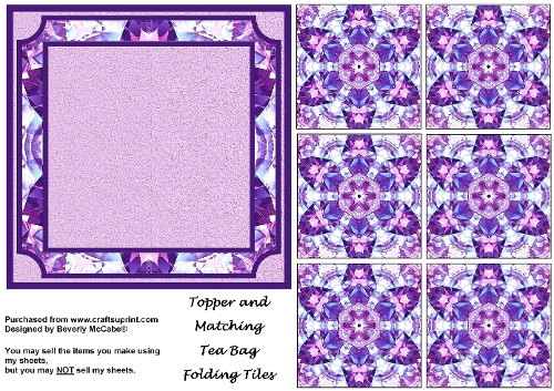 Topper & Matching Tea Bag Folding Tiles #1