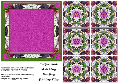 Topper & Matching Tea Bag Folding Tiles #2