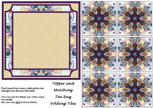 Topper & Matching Tea Bag Folding Tiles #3