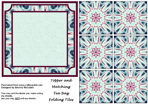 Topper & Matching Tea Bag Folding Tiles #4